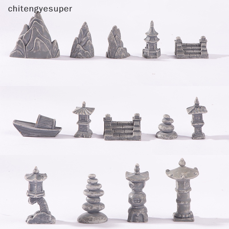 Itengyesuper Mô Hình Ngôi Nhà Đá mini Dùng Trang Trí Tiểu Cảnh