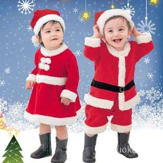 New European and American Christmas Clothing Children's Christmas Outfit Santa Claus Costume Boys and Girls Christmas Suit