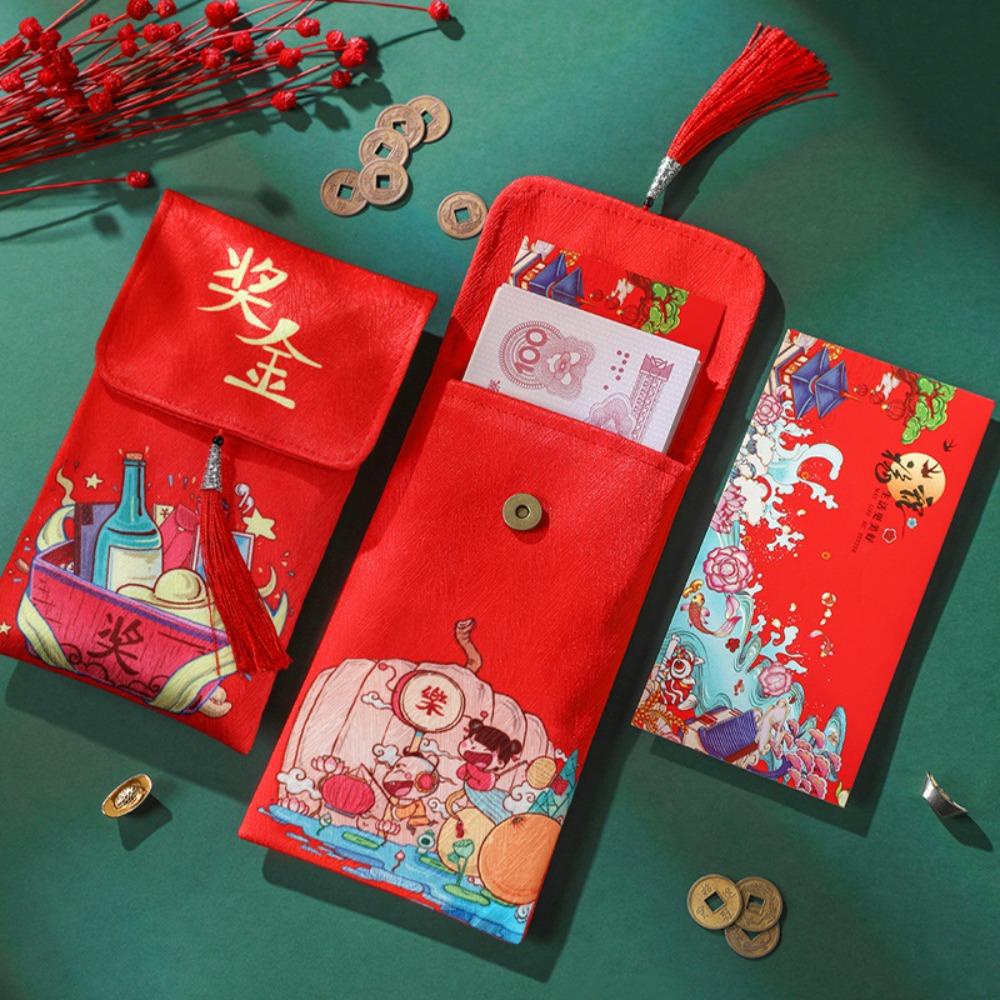 Btlimer Bao Lì Xì Đỏ In Hình Rồng Hoạt Hình Nghệ Thuật Sáng Tạo