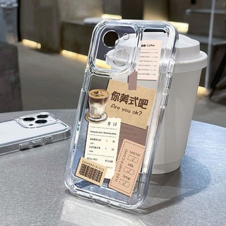Ốp Điện Thoại Họa Tiết Nhãn Hiệu Cà Phê Cho iphone 11 1213 pro max x xr xs max se apple 7 plus 8 plus iphone 14 15pro Mới