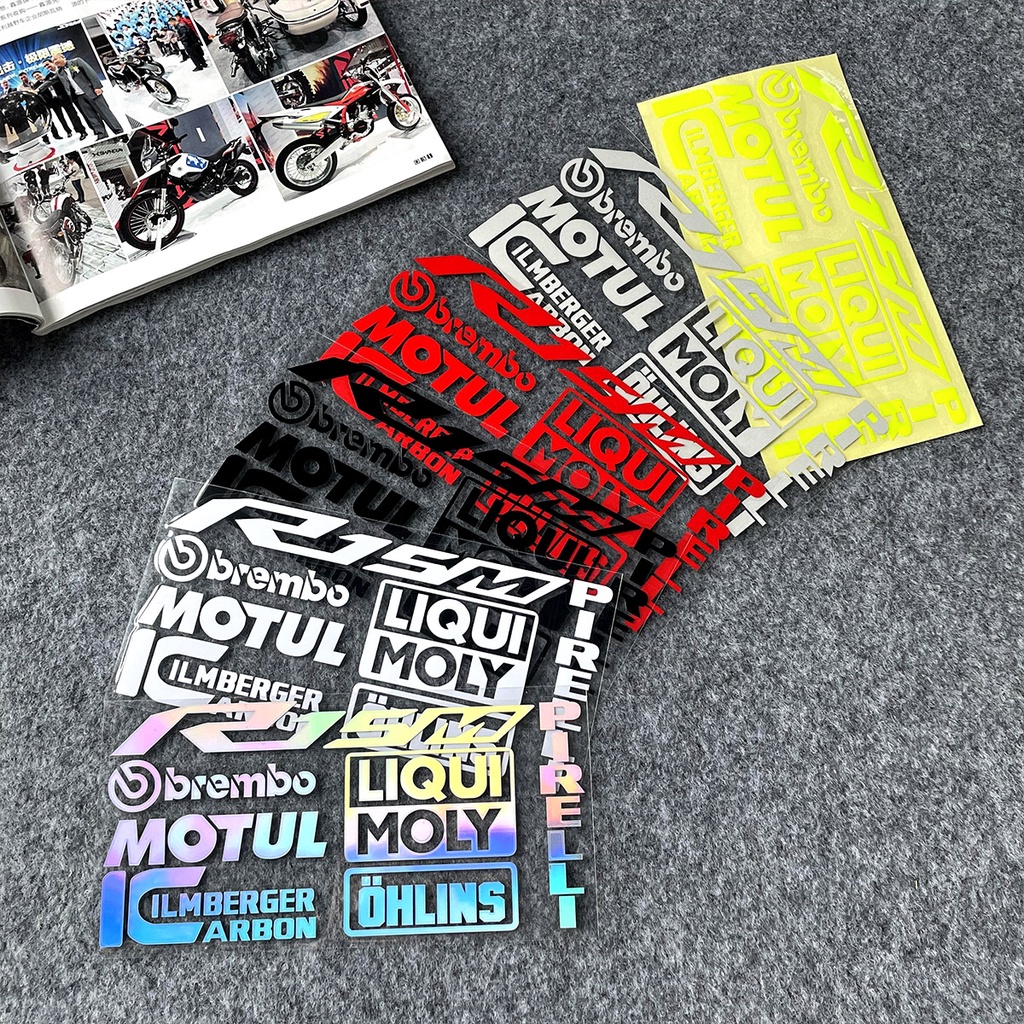 Bộ Decal Phản Quang Trang Trí Xe Máy Chống Nước Dành Cho Xe Máy Yamaha R15 V2 V3 V4 Lc135 Y15zr Aerox V1 V2