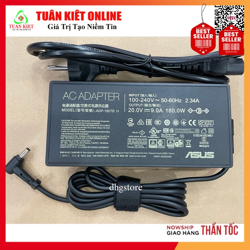 Sạc Asus Laptop MSI GS66, SW66, GF66, GL66, Bravo 15 B5DD 180W