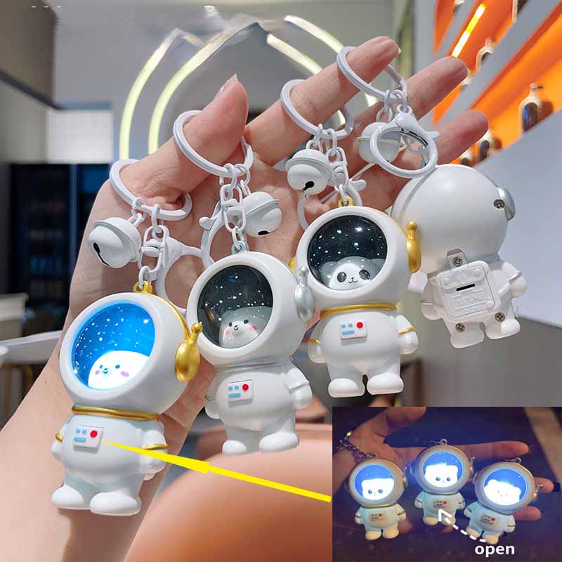 Hoạt Hình Móc Khóa Hình Phi Hành Gia Có Đèn led Phát Sáng