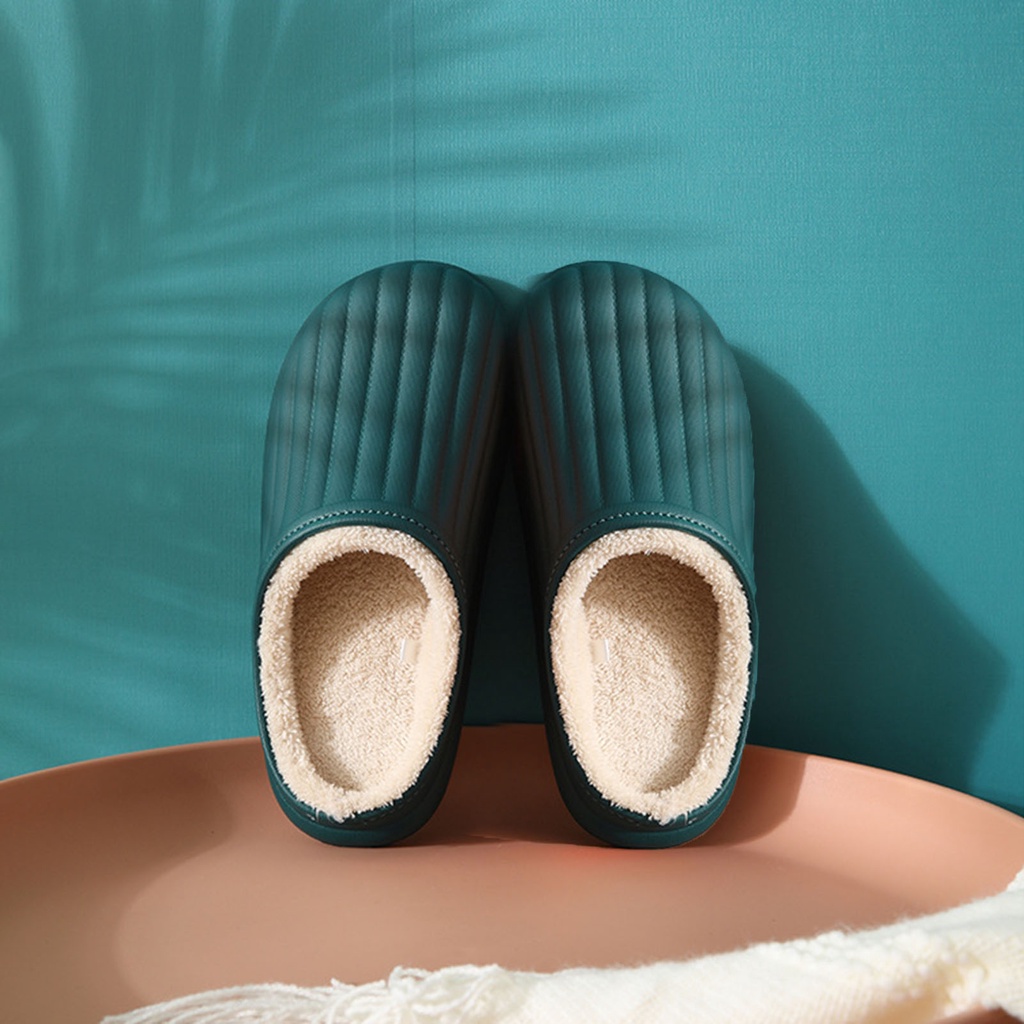 Dép Bông Đi Trong Nhà / Ngoài Trời Giữ Ấm Chống Trượt / Thấm Nước Thời Trang Thu Đông Cho Nam