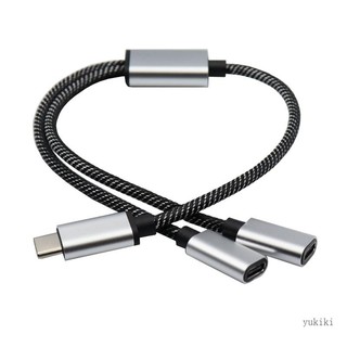 Đầu Chia Cổng usb type c kiki usb c Sang Hai Cổng usb c Cho Điện Thoại / Máy Tính Bảng / Laptop