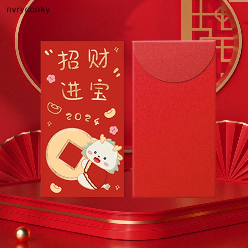 Bao Lì Xì Năm Mới Hình Rồng Đỏ Hoạt Hình