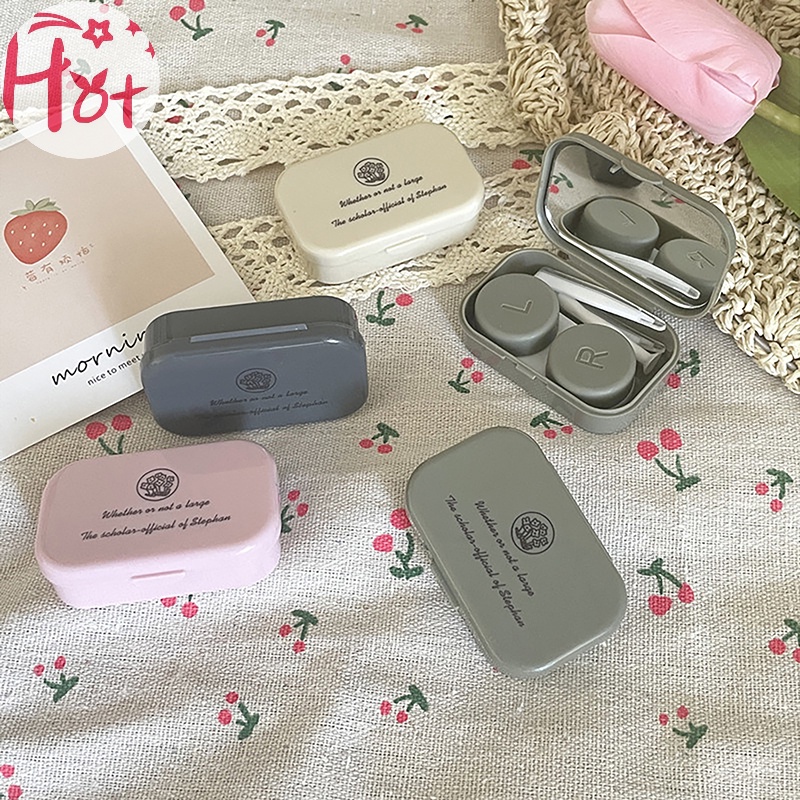 Jr Hộp Đựng Kính Áp Tròng In Chữ Đơn Giản Sáng Tạo