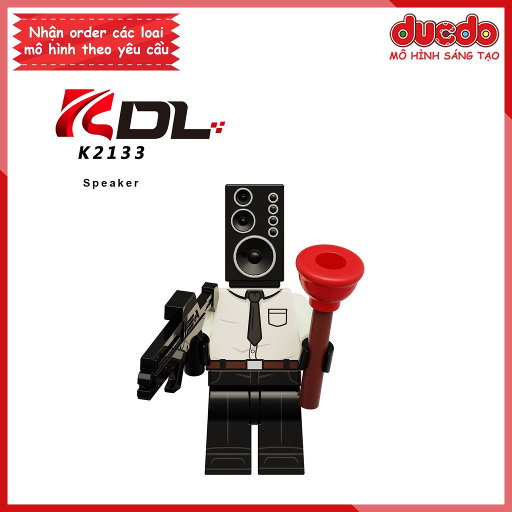 Minifigures nhân vật Speaker TV Skibidi Toilet - Đồ chơi Lắp ghép Xếp hình Mô hình Mini Koruit KDL818