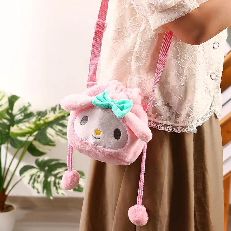 Kawaii sanrio Túi Xách tote Đeo Vai Nhồi Bông Dễ Thương Làm Quà Giáng Sinh Cho Bạn Gái