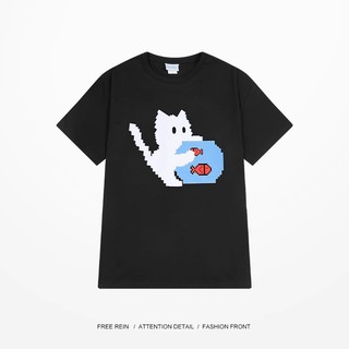 Áo thun nữ form rộng Guguno cotton cổ tròn in basic
