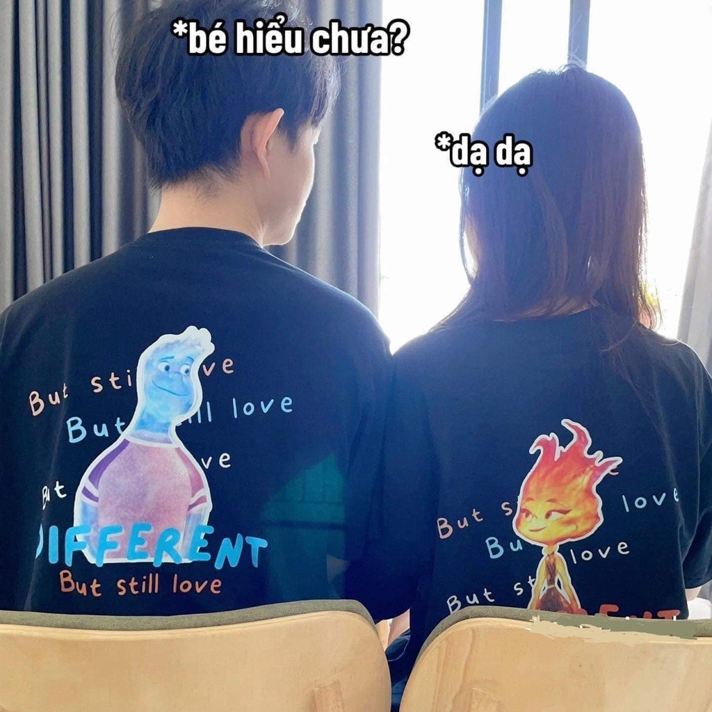 Áo đôi nước và lửa Elemental SMALL THINGS ST áo thun dành cho cặp đôi chất liệu cotton form rộng tay lỡ Wade & Ember
