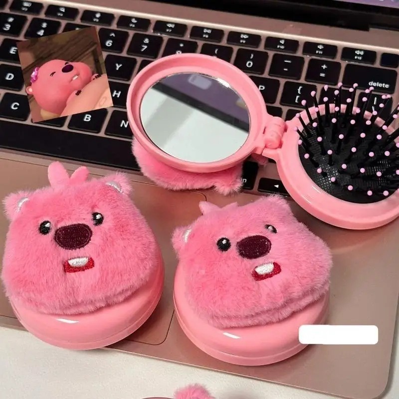Hoạt Hình Gương Trang Điểm y2k Gấp Gọn Họa Tiết anime kawaii Dễ Mang Theo