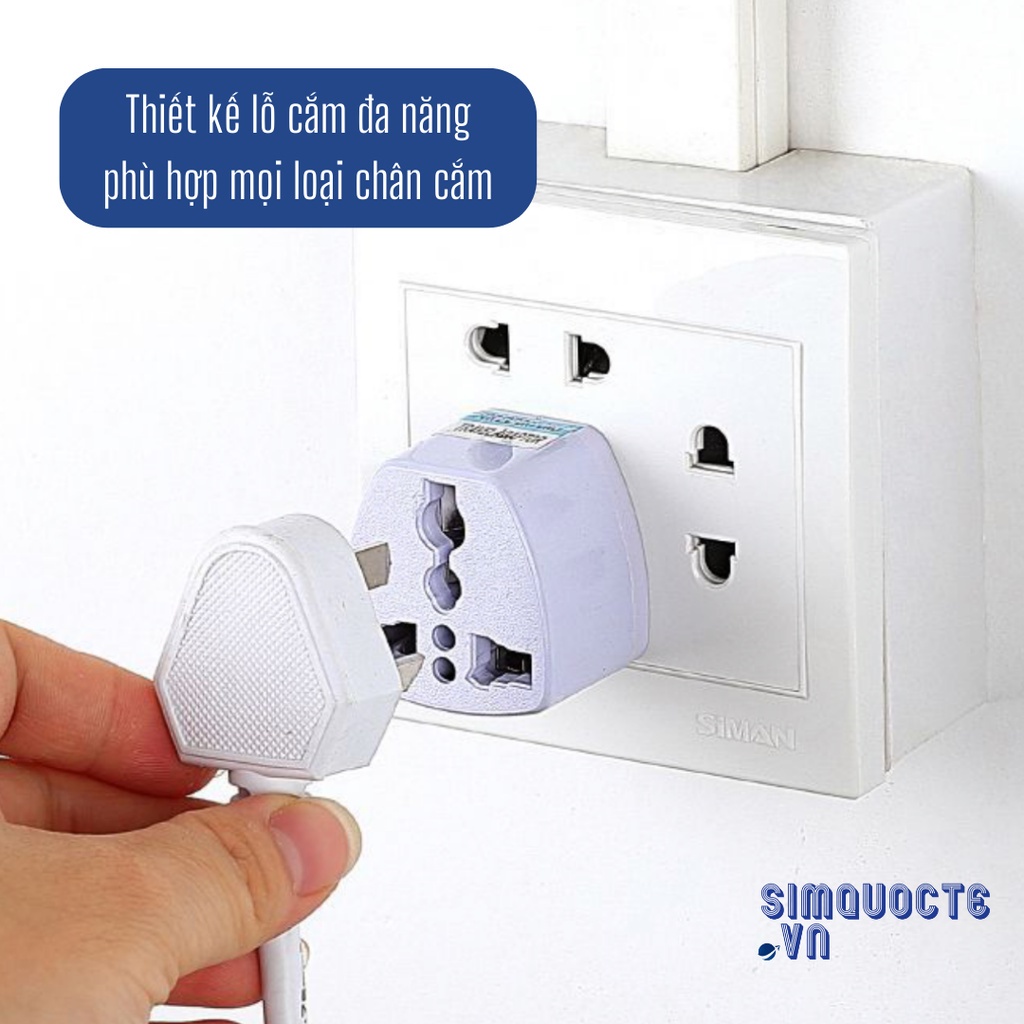 Ổ Cắm Điện Du Lịch Đa Năng ABS Chịu Nhiệt Tốt Ổ Cắm Chuyển Đổi Chuẩn Tất Cả Các Nước Nhỏ Gọn Mang Theo Du Lịch