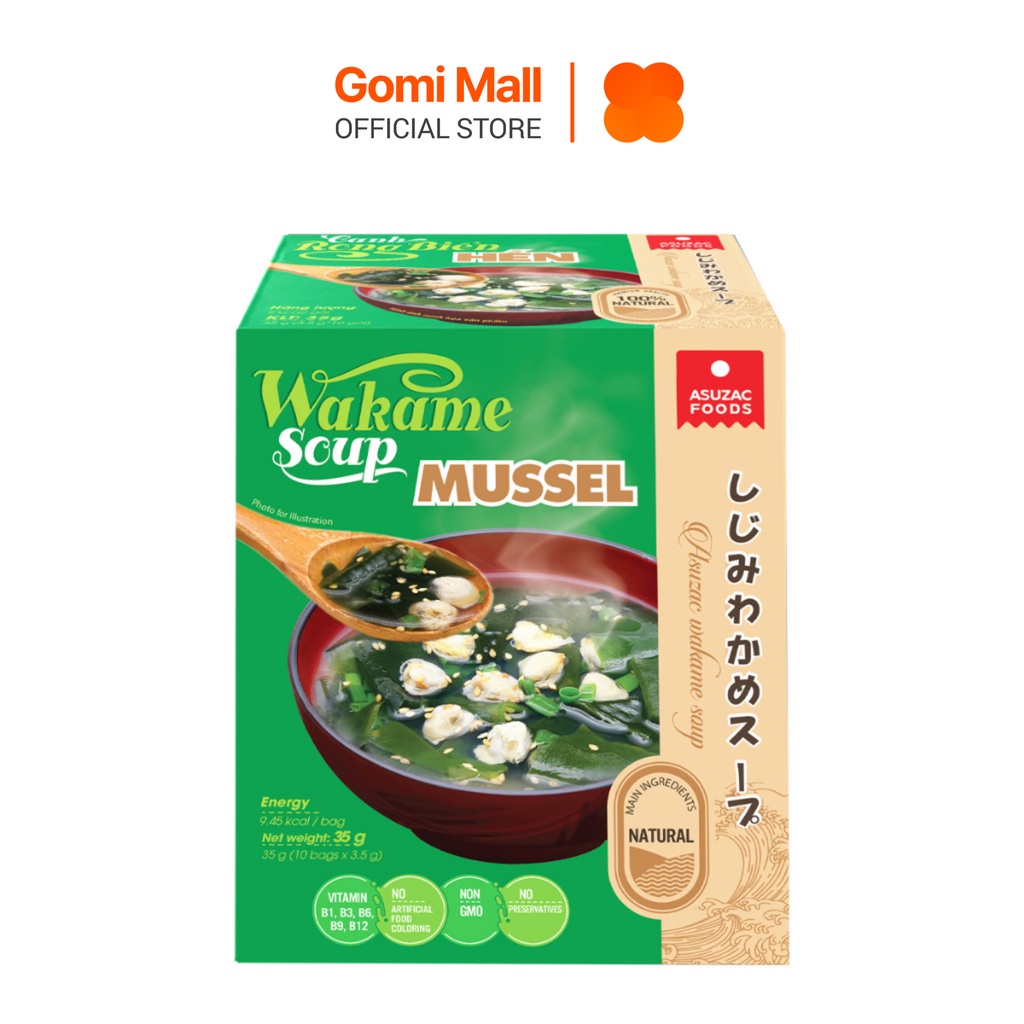 Canh rong biển hến Asuzac 35g  Gomi Mall