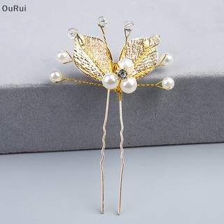 Phụ Kiện Cài Tóc Hình Chiếc Lá Đính Pha Lê handmade