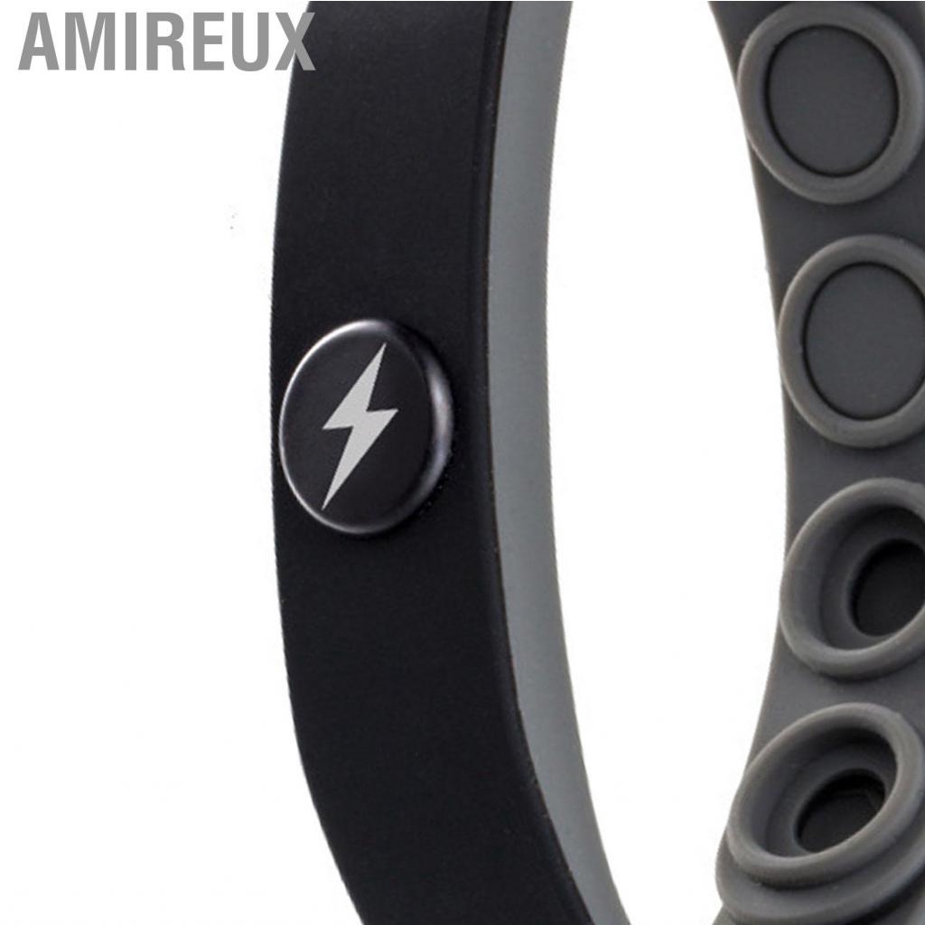 Amireux Anti Static Bracelets  Remove Silicone Comfortable Release Negative Ions Wristband Soft Portable for Playground