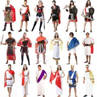 Người Lớn Cổ La Mã Trang Phục Halloween cosplay Samurai Quần Áo cosplay Nam Nữ Chiến Binh Hy Lạp Trang Phục