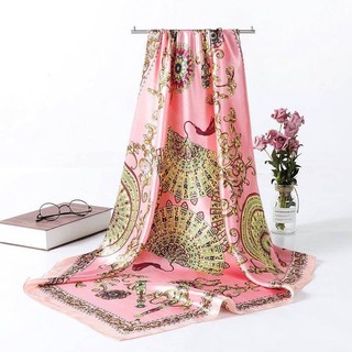 Khăn Choàng Vuông 90 * 90cm Chất Liệu Lụa