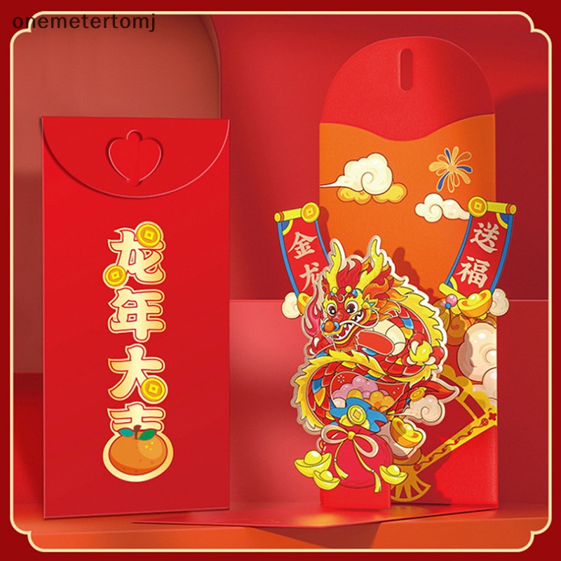 Onemetertomj Bao Lì Xì Đỏ May Mắn Hình Bao Lì Xì 3d Phong Cách Trung Hoa Cho Bé