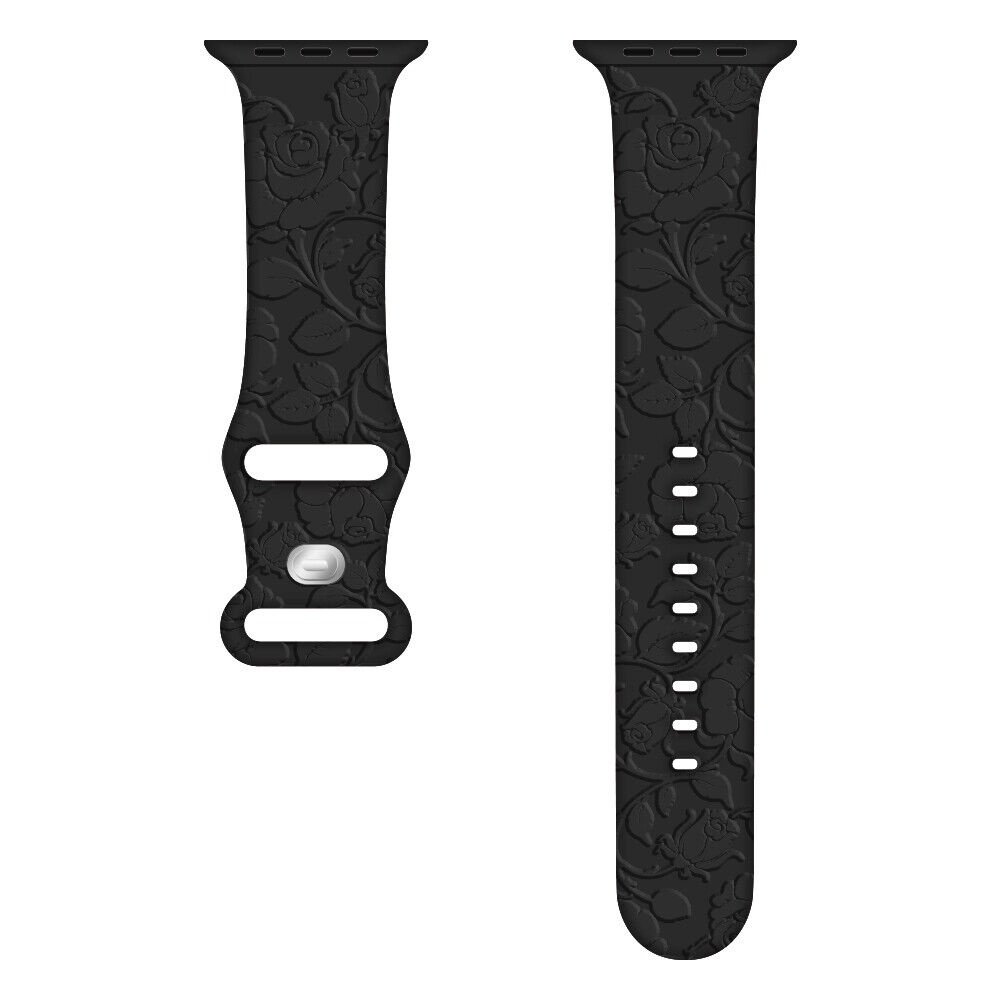 Dây Đeo Đồng Hồ Bằng silicone In Hình Hoa Hồng Cho iwatch s9 38 / 40 / 41mm 42 / 44 / 45 / 49mm
