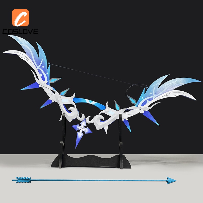 Genshin Bộ Đồ Hóa Trang Ngôi Sao Bắc Cực Bằng pvc + Mặt Gỗ Màu Xanh Dương Cho Tiệc halloween