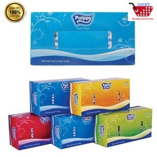 1 Hộp Khăn giấy lụa Pulppy 2 lớp Cao Cấp ( 180 tờ/hộp)