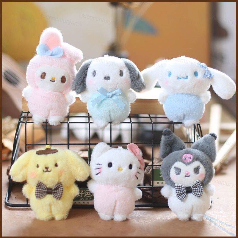 Sanrio Thú Nhồi Bông Hình kuromi kitty melody cinnamoroll Thắt Nơ Cho Bé Gái