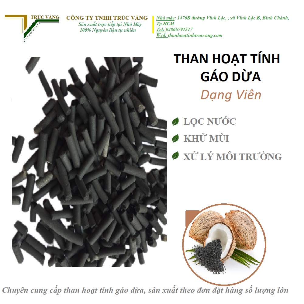 [1kg] Than Hoạt Tính Viên Nén