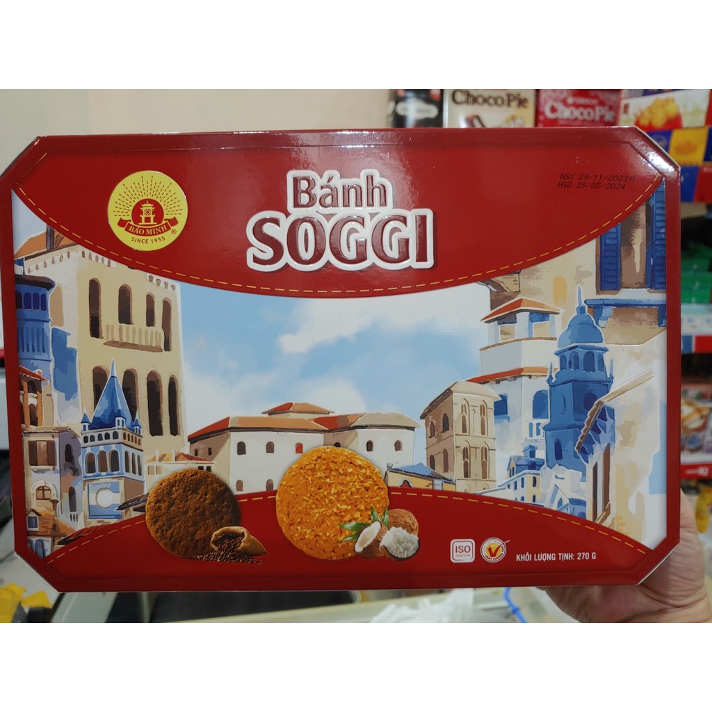 Bánh Cookies Bơ Bảo Minh Hộp Giấy 270g sản phẩm dành cho Tết 2024