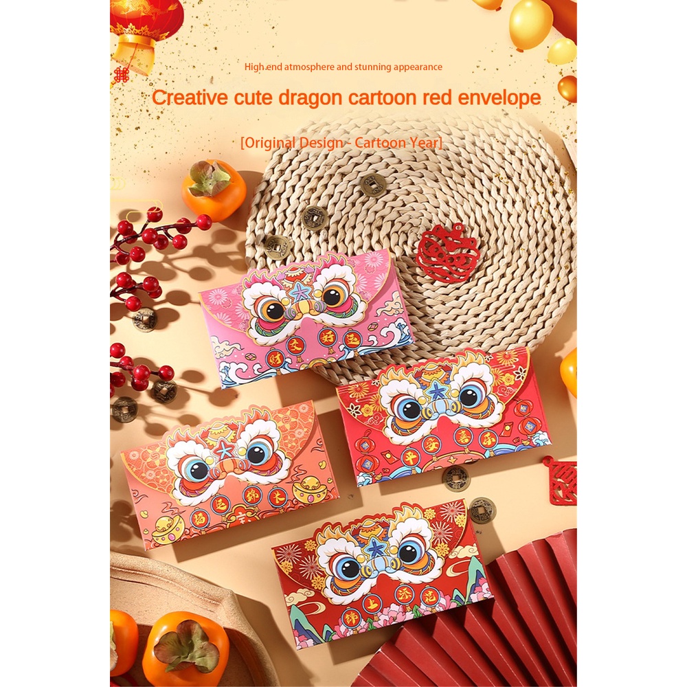 Bao Lì Xì Năm Mới Màu Đỏ May Mắn Phong Cách Trung Hoa
