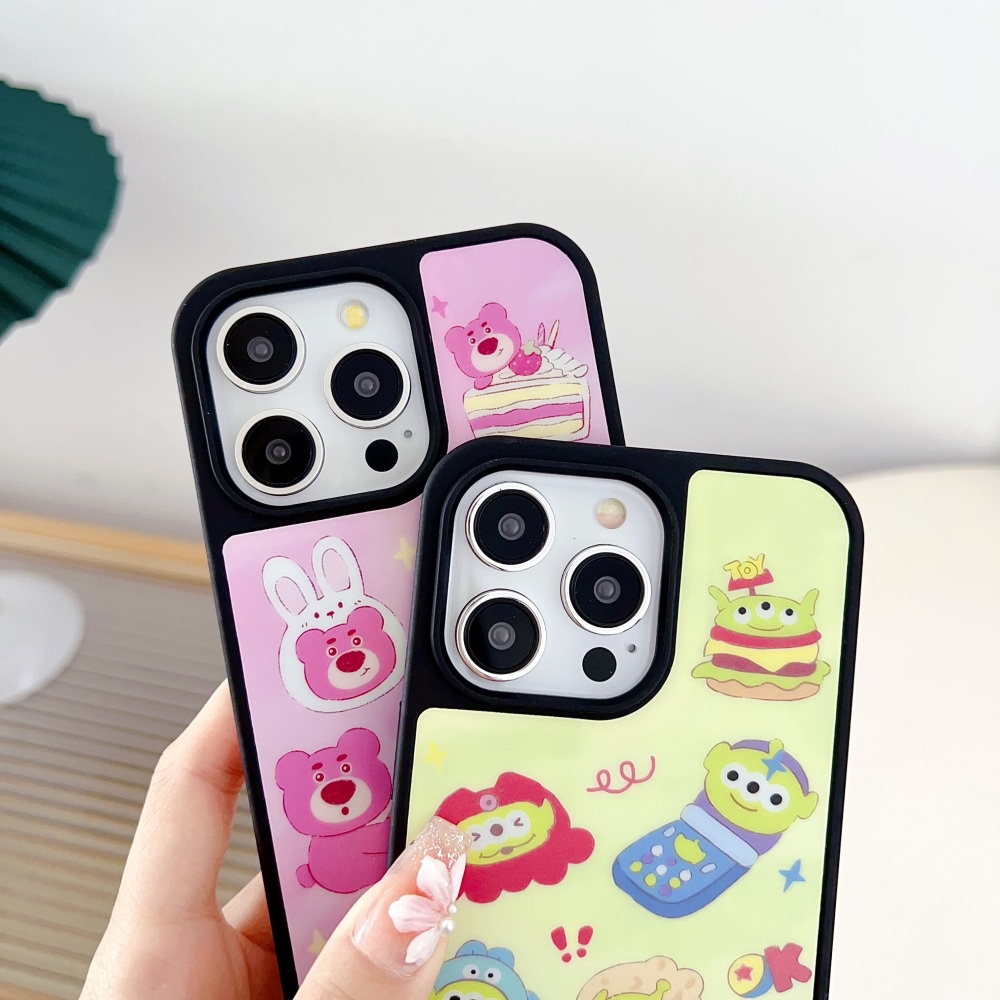 Ốp Điện Thoại Cứng Hình Gấu Hoa Hồng Cho iphone 12 12pro 12promax 13 13pro 13promax 14 14pro 14promax 15 15pro 15promax