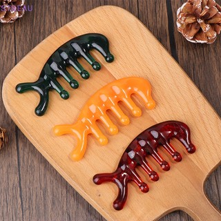 Lược nhựa mát xa răng thưa dạng sừng rộng