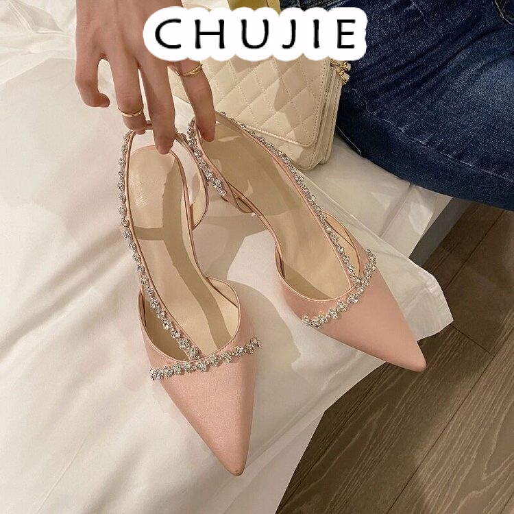 CHUJIE giày cao gót giày nữ mũi nhọn thời trang cá tính cho nữ 2024NEW B94G02C 27Z23062705
