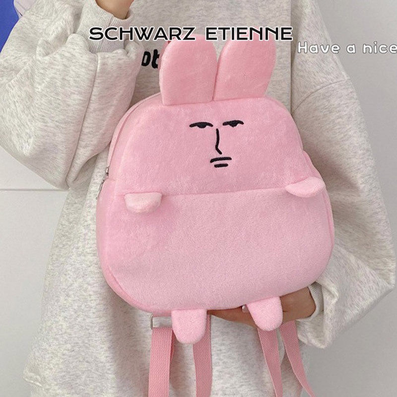 Schwarz ETIENNE Ba Lô Đi Học Sức Chứa Lớn Hình Thỏ Hồng Vui Nhộn