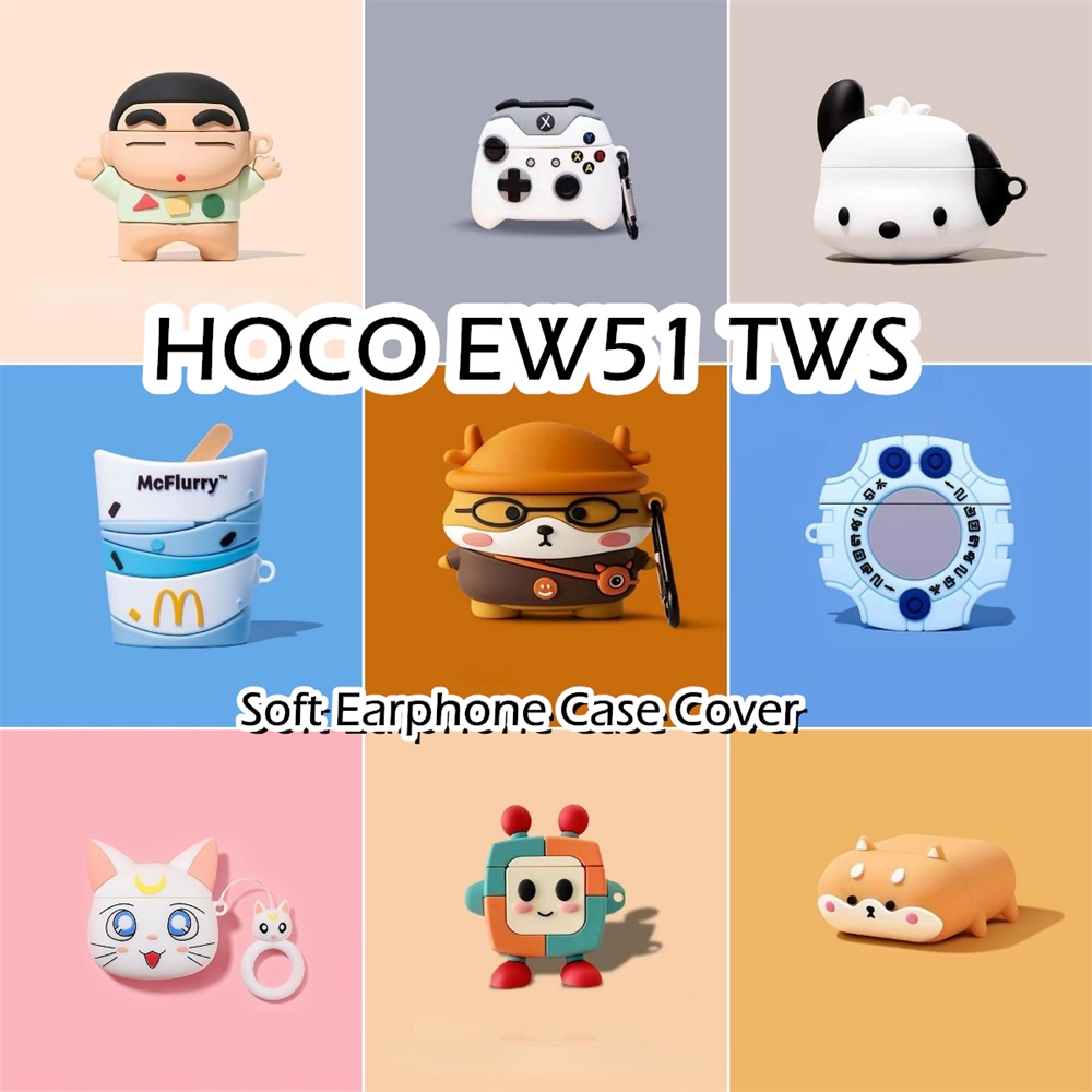 Vỏ Bảo Vệ Hộp Sạc Tai Nghe HOCO EW51 TWS Bằng Silicon Mềm Chống Rơi Và Mài Mòn Số 3