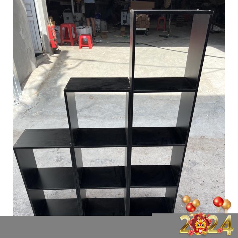 Kệ gỗ tổ ong xinh xắn đa năng màu đen, nội thất trang trí nhà cửa, phù hợp nhiều không gian