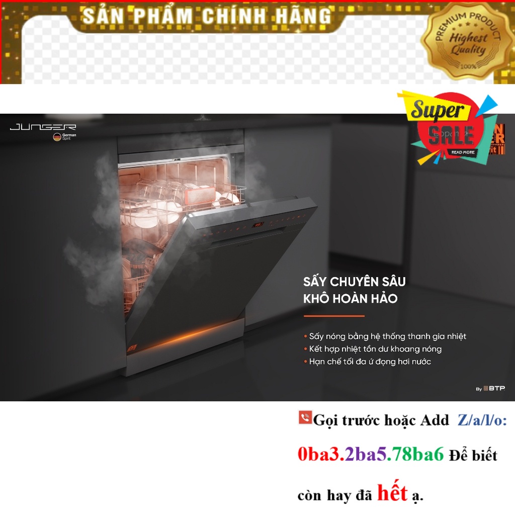 [Hãng] [HÀNG CHÍNH HÃNG] MÁY RỬA BÁT JUNGER DWJ-143