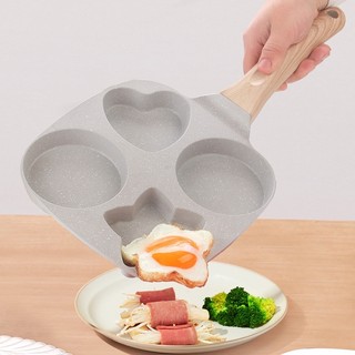 Chảo chiên rán trứng mini làm bánh 4 ngăn chống dính khuôn chảo hình sao và hình tròn dùng được bếp từ-Fashinrandy