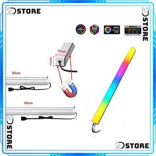 Thanh LED nhôm 2 mặt RGB(12v)/ A-RGB(5V) Aura SYNC trang trí máy tính
