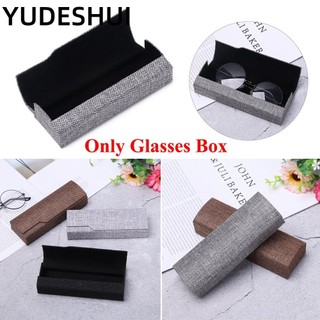 YUDESHUI Hộp đựng kính bằng vải lanh thiết kế thời trang cổ điển