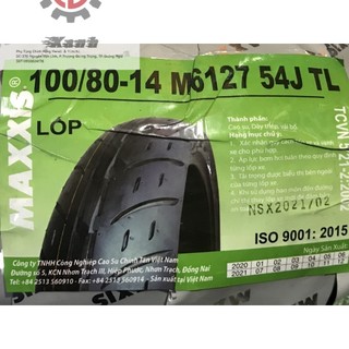 Vỏ maxxis 100/80/14, 80/90/15 6127 bánh trước/sau liberty - không ruột