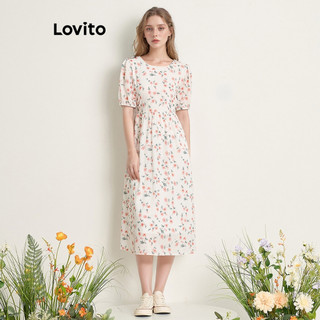Đầm dạ hội Lovito họa tiết hoa nhí phong cách Boho cho nữ L83ED399