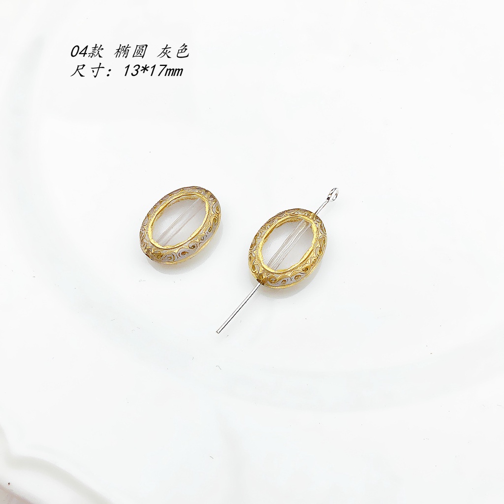 Gói Hạt Xỏ Hình oval Trong Suốt Dùng Làm Trang Sức diy