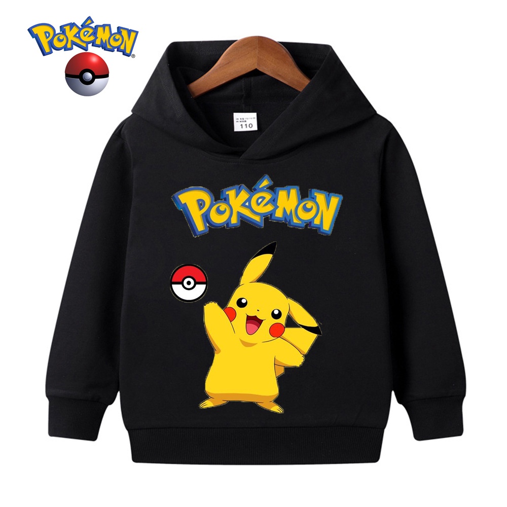 Dễ Thương Áo Hoodie Mỏng In Hình pikachu Đáng Yêu Cho Bé Trai Gái