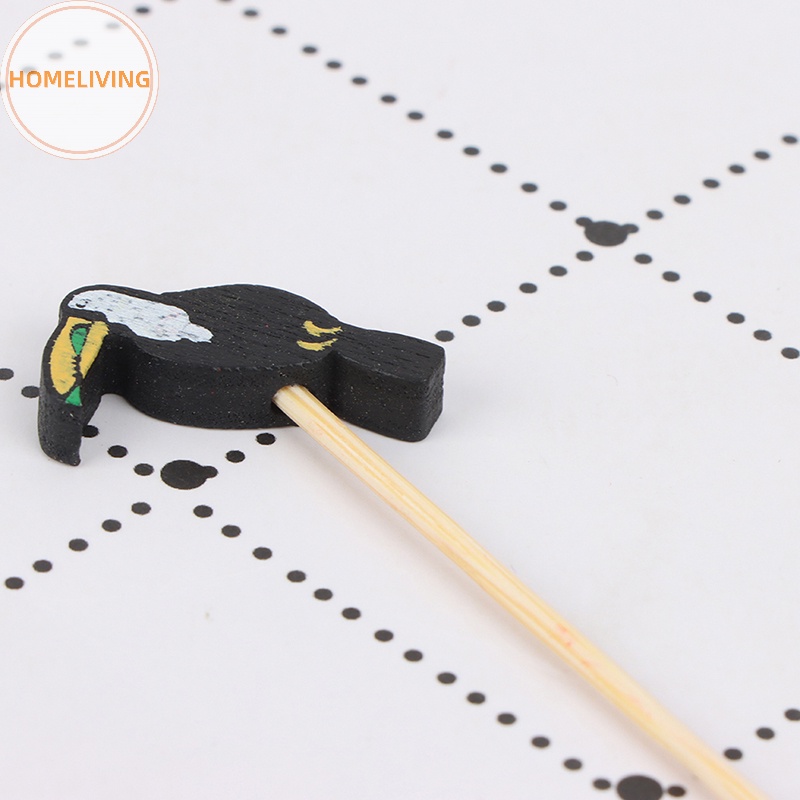 Set 100 Nĩa Tre Ăn Trái Cây Hình Lá Xương Rồng Dễ Thương