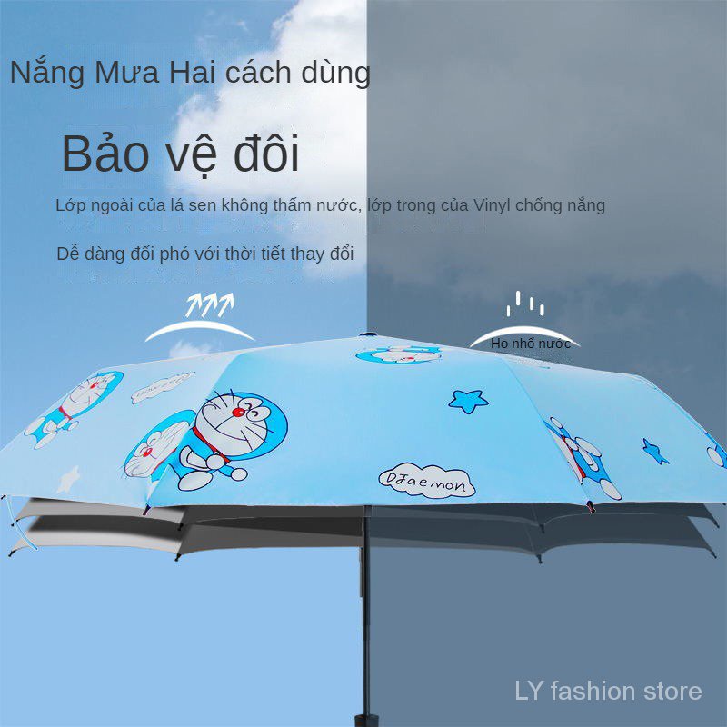 Doraemon Dù Gấp Tự Động Họa Tiết Hoạt Hình Dễ Thương