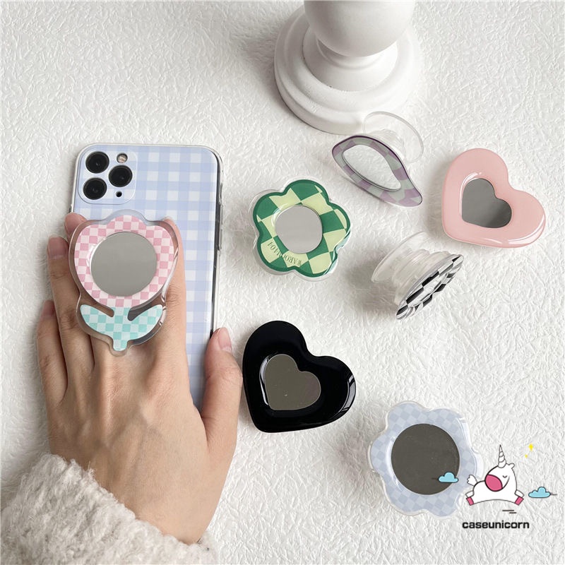 Thời Trang Giá Đỡ Điện Thoại Dạng Nhẫn Đeo Tay Mặt Gương Hình Chú Gấu Hoạt Hình Dễ Thương Sáng Tạo