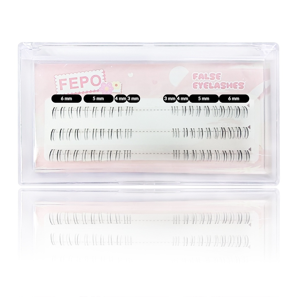 Hộp Lông Mi Giả 3 Hàng Trang Điểm Tự Nhiên 3mm-6mm