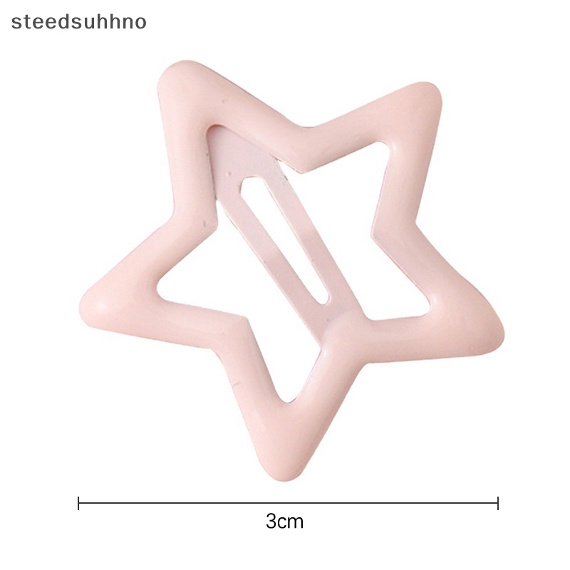 Set 5 Kẹp Tóc Kim Loại Hình Ngôi Sao Năm Cánh Nhiều Màu Sắc Ngọt Ngào hhno