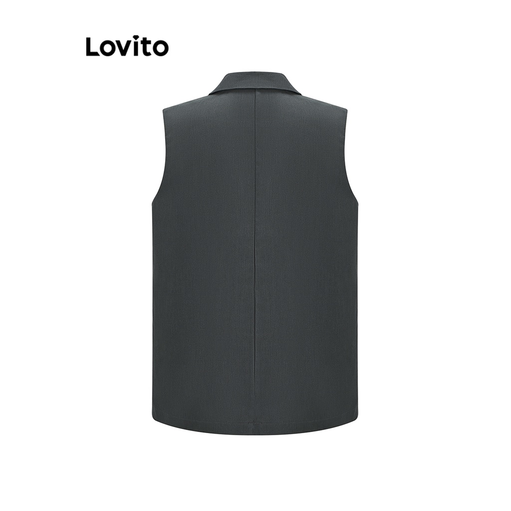 Áo blazer Lovito có túi nút thường ngày cho nữ L61AD001